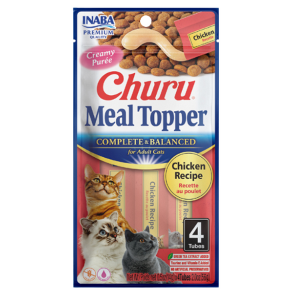 INABA CAT CHURU MEAL TOPPER CHICKEN 56G 6PK(OM6)