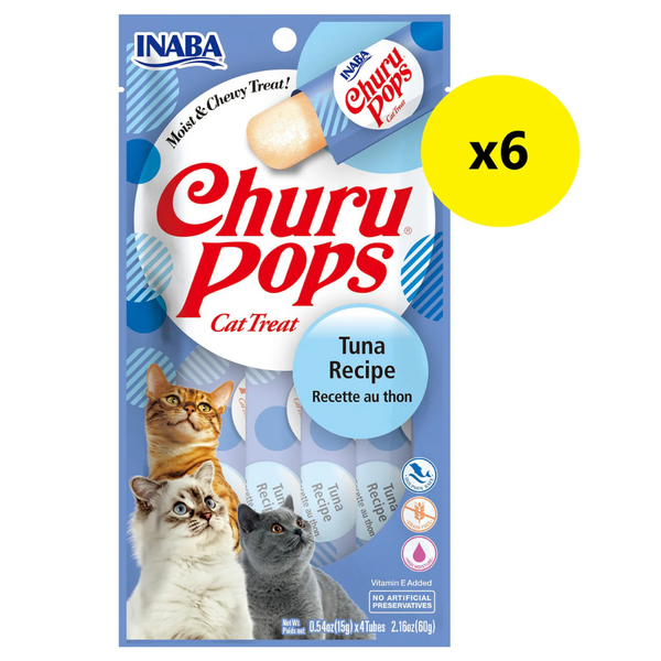 INABA CAT CHURU POPS TUNA 60G 6PK (OM6)