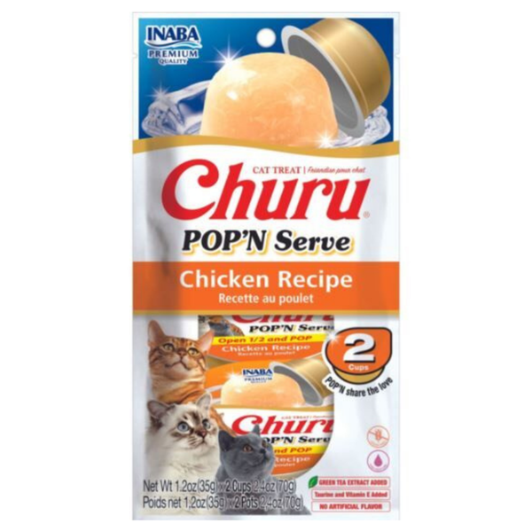INABA CAT CHURU POP N SERVE CHICKEN 70G 4PK(OM4)