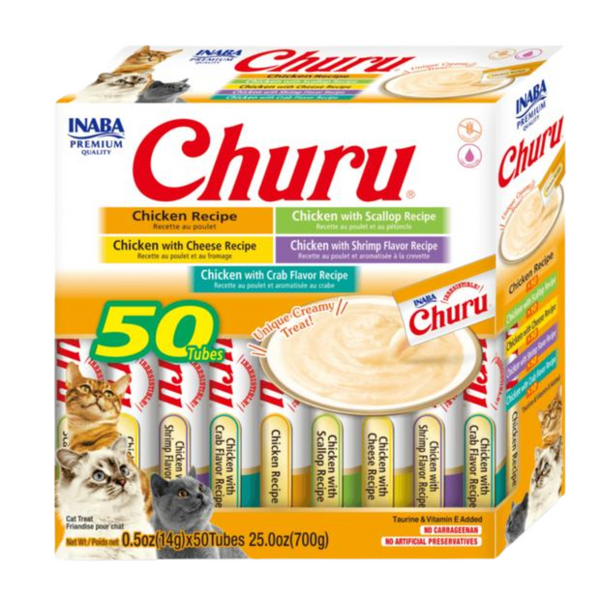 Inaba Cat Churu Puree Chicken Varieties 50pk Box