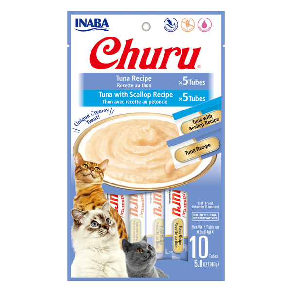 INABA CAT CHURU PUREE TUNA VARIETIES 10PK