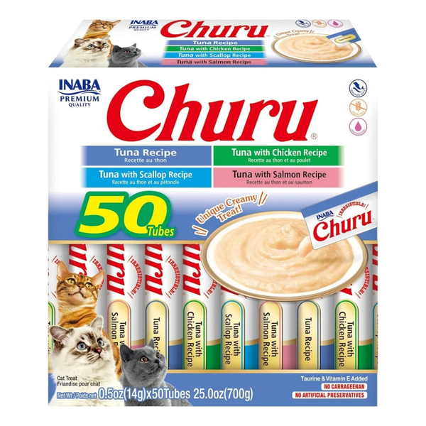 Inaba Cat Churu Puree Tuna Varieties 50pk Box