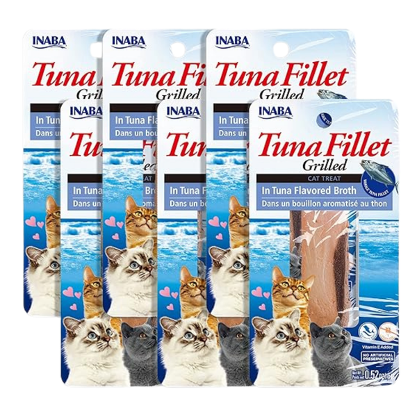 Inaba Cat Grilled Tuna Fillet In Tuna Broth 15g 6pk (OM6)