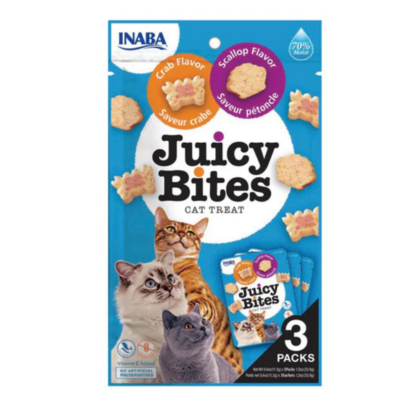 Inaba Cat Juicy Bites Scallop & Crab 34g 6pk (OM6)