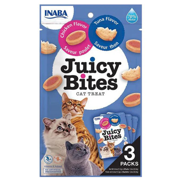 Inaba Cat Juicy Bites Tuna & Chicken 34g 6pk (OM6)