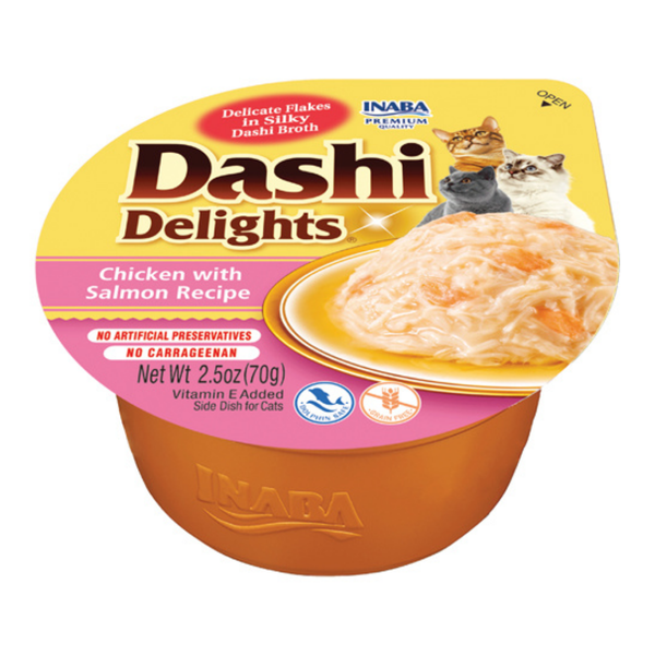Inaba Dashi Delights Cup Chicken Salmon 70g 6pk (OM6)