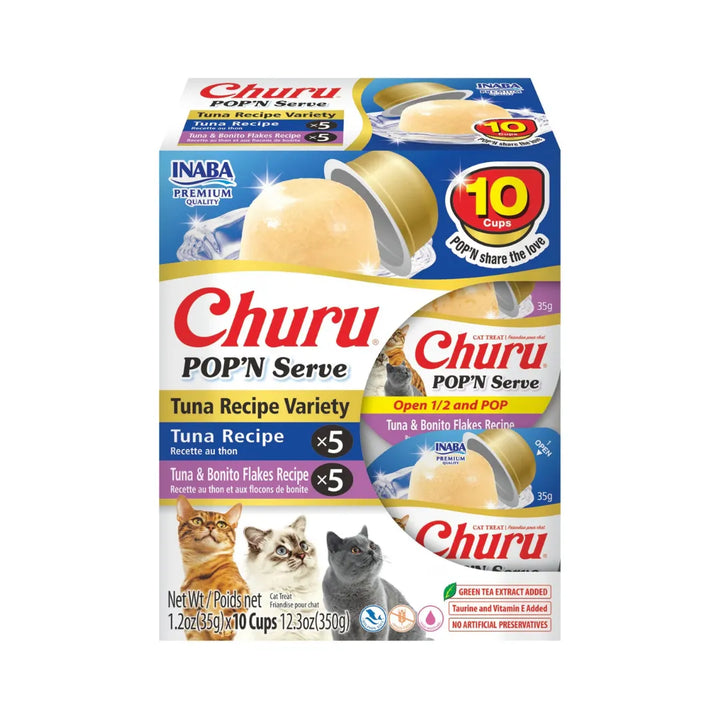 Inaba Cat Churu Pop N Serve Tuna Bonito 70G 4Pk