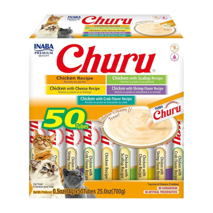 Inaba Cat Churu Puree Chicken Varieties 50pk Box