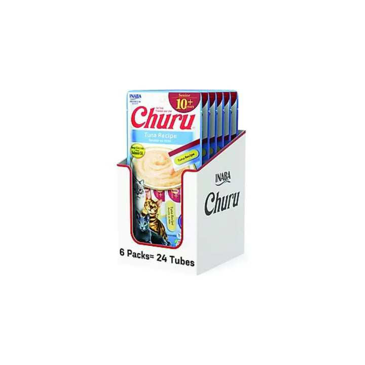 Inaba Cat Churu Puree Senior 10+ Tuna 56g 6pk (om6) packs
