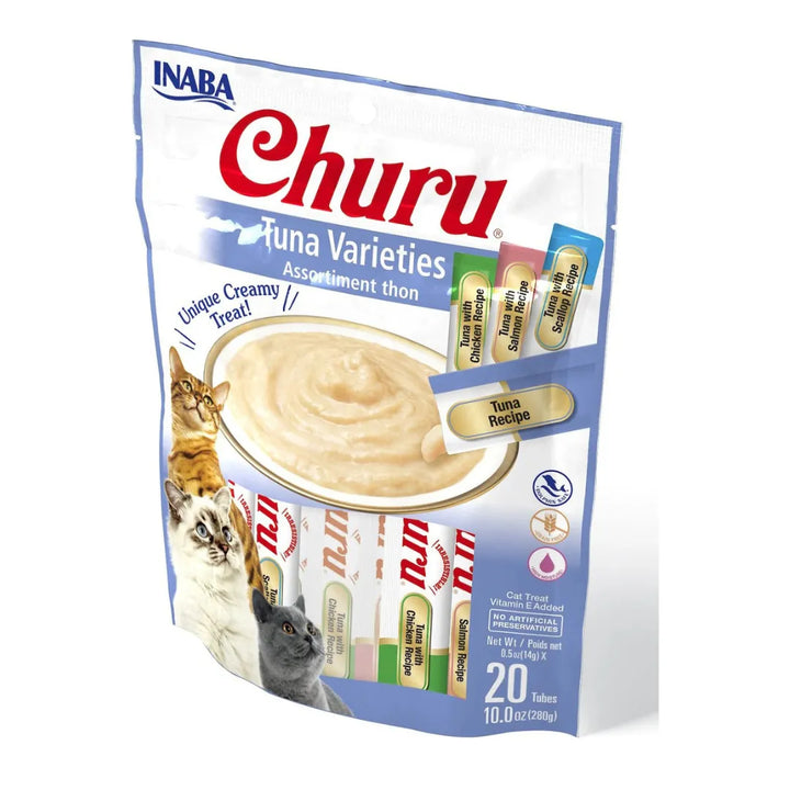 Inaba Cat Churu Puree Tuna Seafood Varieties 20pk