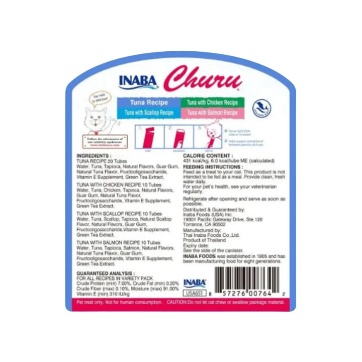 Inaba Cat Churu Puree Tuna Varieties
