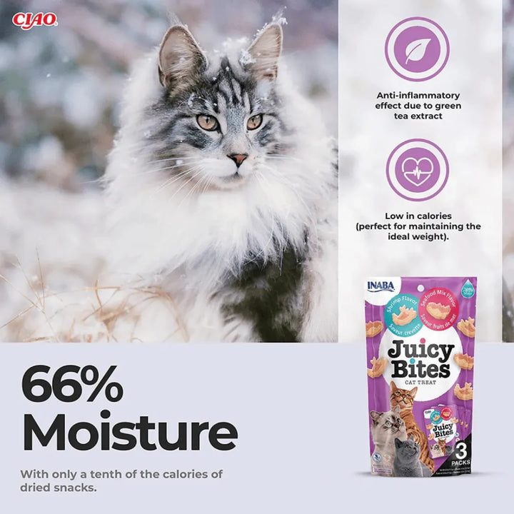 Inaba Cat Juicy Bites Shrimp & Seafood Mix 34g 6pk 