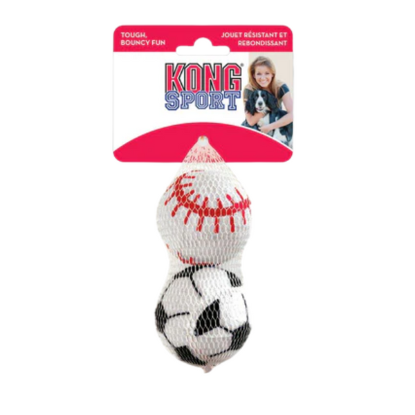 KONG DOG AIRDOG SPORT BALLS ASSORTED 2 PACK LARGE (ABS1)
