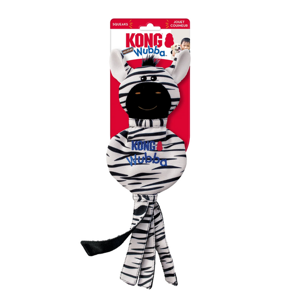KONG DOG WUBBA NO STUFF ZEBRA LARGE (WFZ13)