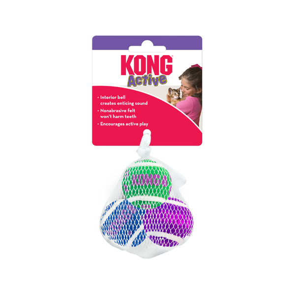KONG Cat Tennis Balls with Bells (CA56)