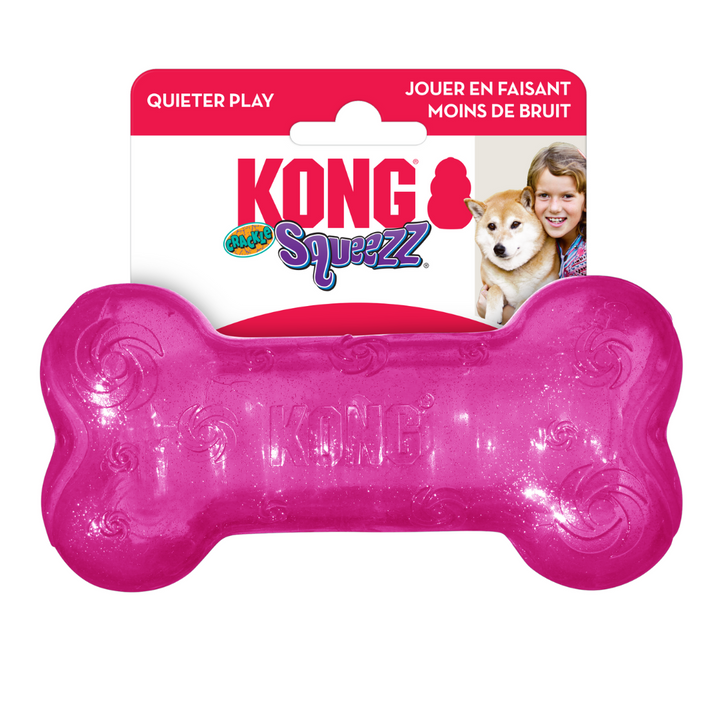 KONG Dog Squeezz Crackle Bone Large (PCN1)