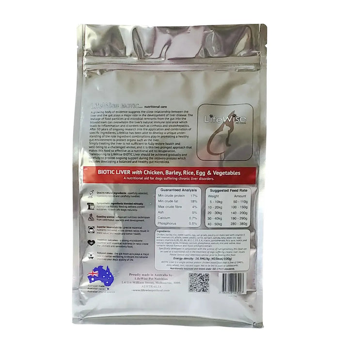 LIFEWISE BIOTIC LIVER WITH CHICKEN BARLEY AND VEG 2.5KG back