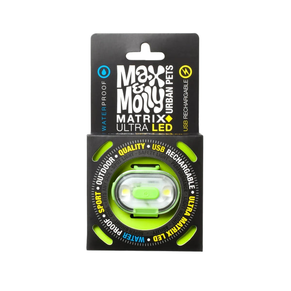 Max & Molly Matrix Ultra LED Safety Light - Lime Green