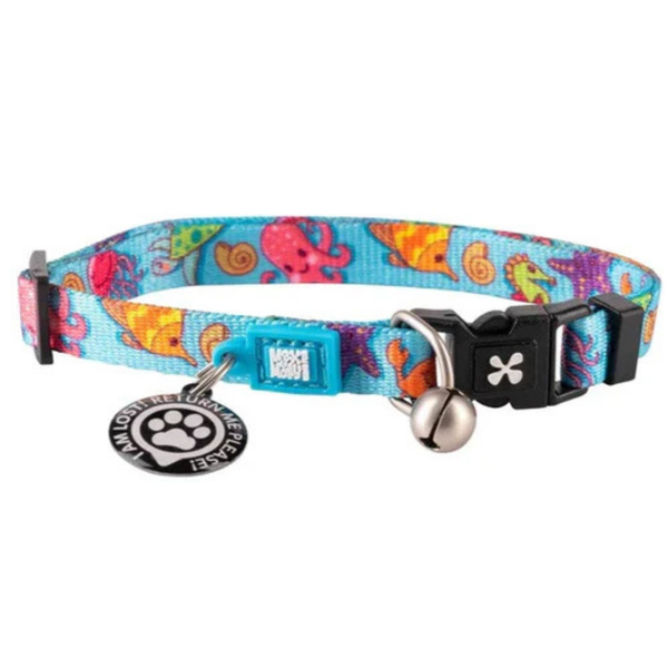 Max & Molly Smart ID Cat Collar - Blue Ocean