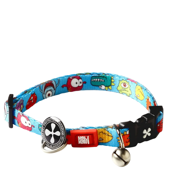 MAX & MOLLY SMART ID CAT COLLAR - LITTLE MONSTERS