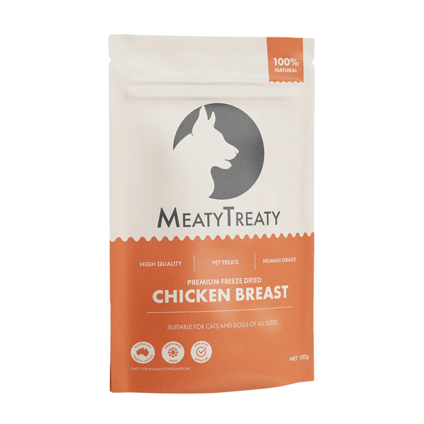Meaty Treaty Freeze-Dried Chicken Breast Dog & Cat 100g
