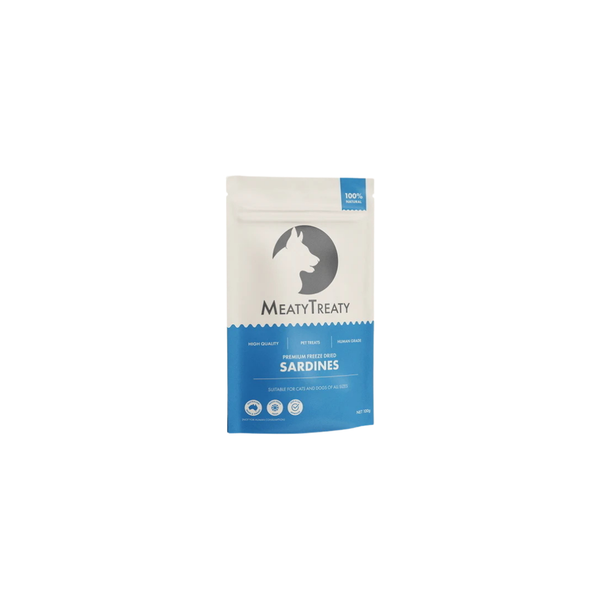 MEATY TREATY FREEZE DRIED WHOLE SARDINE DOG & CAT 100G