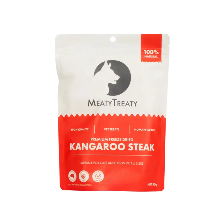 Meaty Treaty Freeze Dried Kangaroo Steak 80g 22