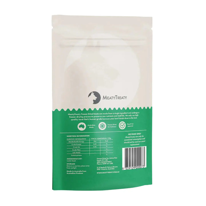 Meaty Treaty Freeze Dried Lamb Hearts