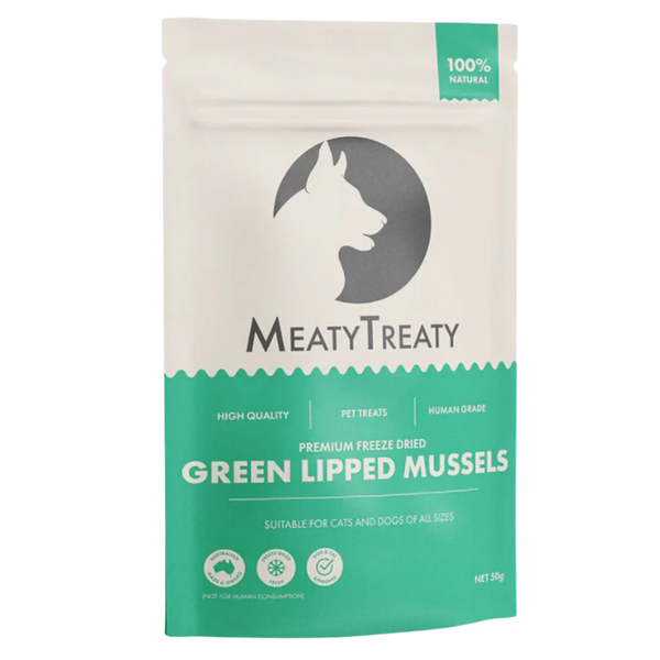 Meaty Treaty Freeze Dried Green Lip Mussels Dog & Cat 50g