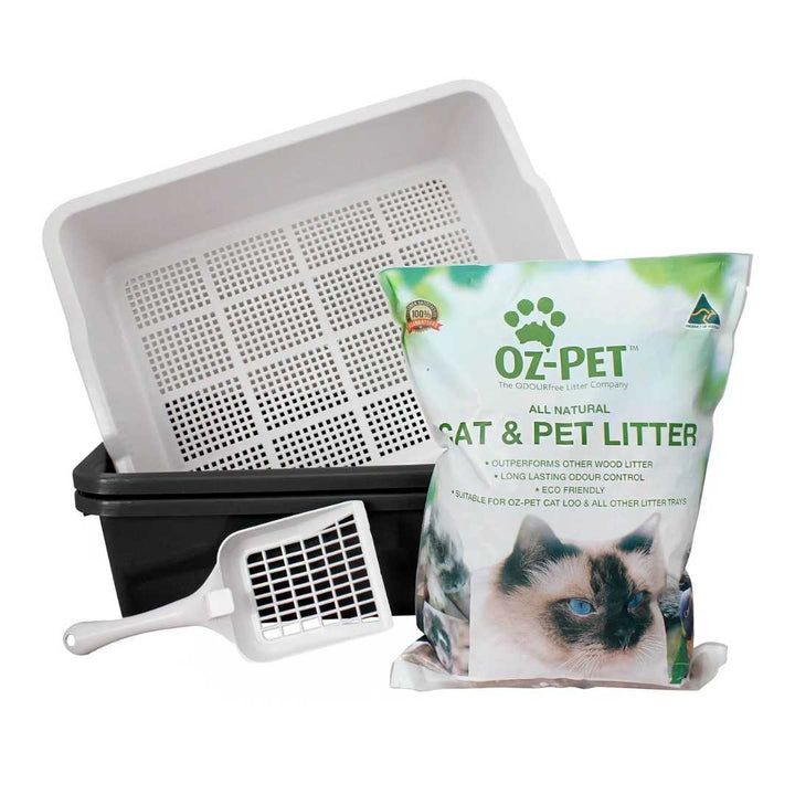 Oz Pet Cat Loo Kit Charcoal
