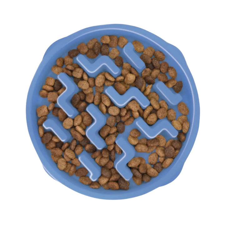 Outward Hound Fun Feeder Notch Blue Medium