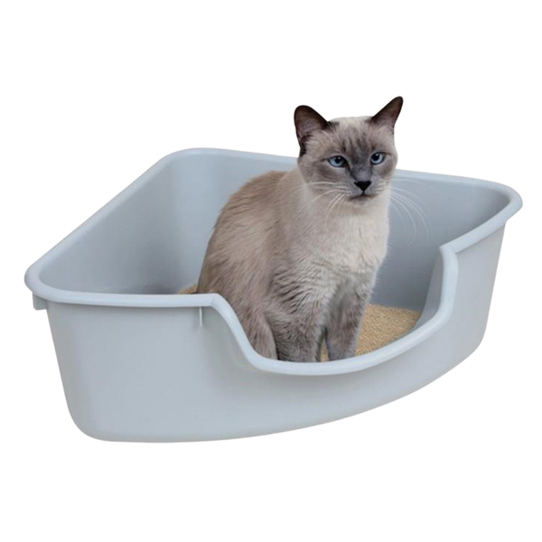 SmartCat Corner Litter Box - Grey