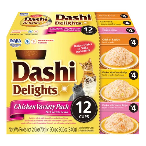 INABA DASHI DELIGHTS CUP CHICKEN VARIETY 12PK