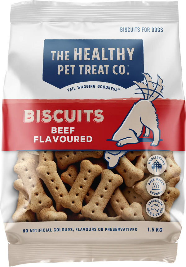 HEALTHY PET TREAT CO BEEF BISCUITS 1.5KG