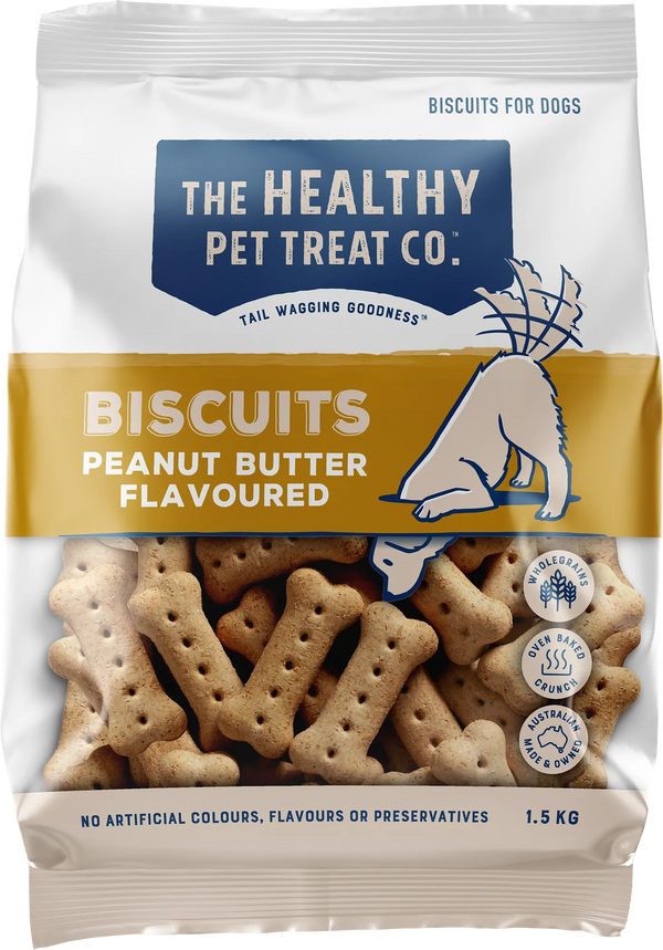 HEALTHY PET TREAT CO PEANUT BUTTER BISCUITS 1.5KG