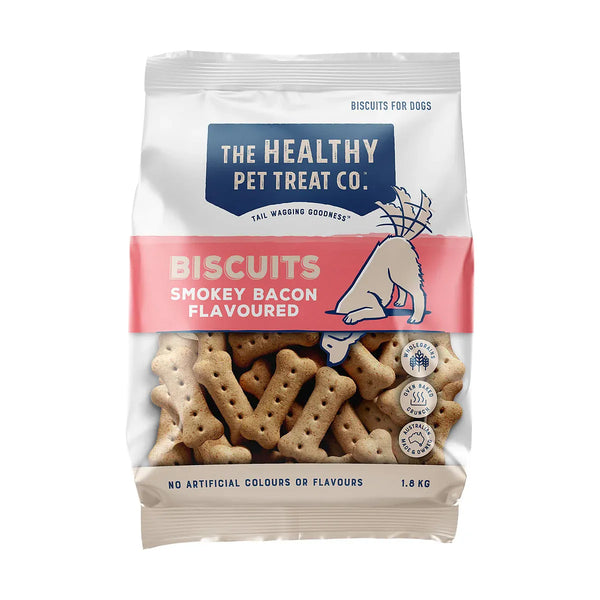HEALTHY PET TREAT CO SMOKEY BACON BISCUITS 1.5KG
