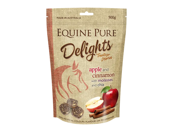 EQUINE PURE DELIGHTS APPLE CINNAMON MOLASSES & CHIA 500G