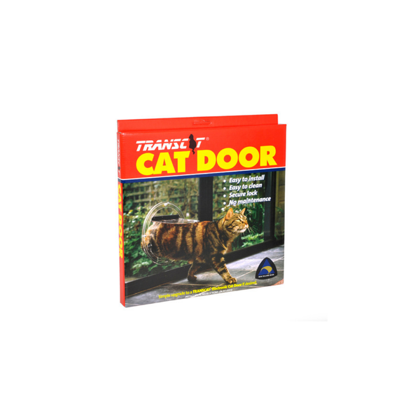 TRANSCAT CAT DOOR SMALL 4-WAY LOCKING CLEAR 180MM FLAP WIDTH