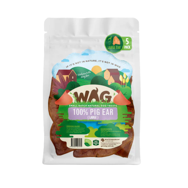 WAG Pig Ear Large 5 Pack