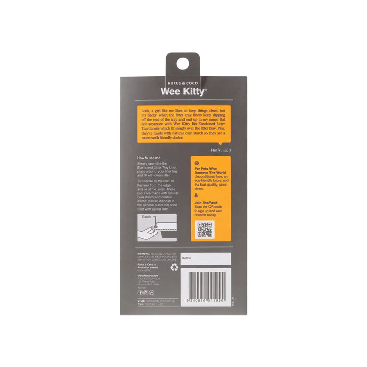 Wee Kitty Bio Elasticised Litter Tray Liners Large