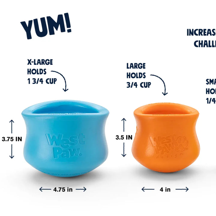 WEST PAW TOPPL PUZZLE TOY - LARGE - AQUA