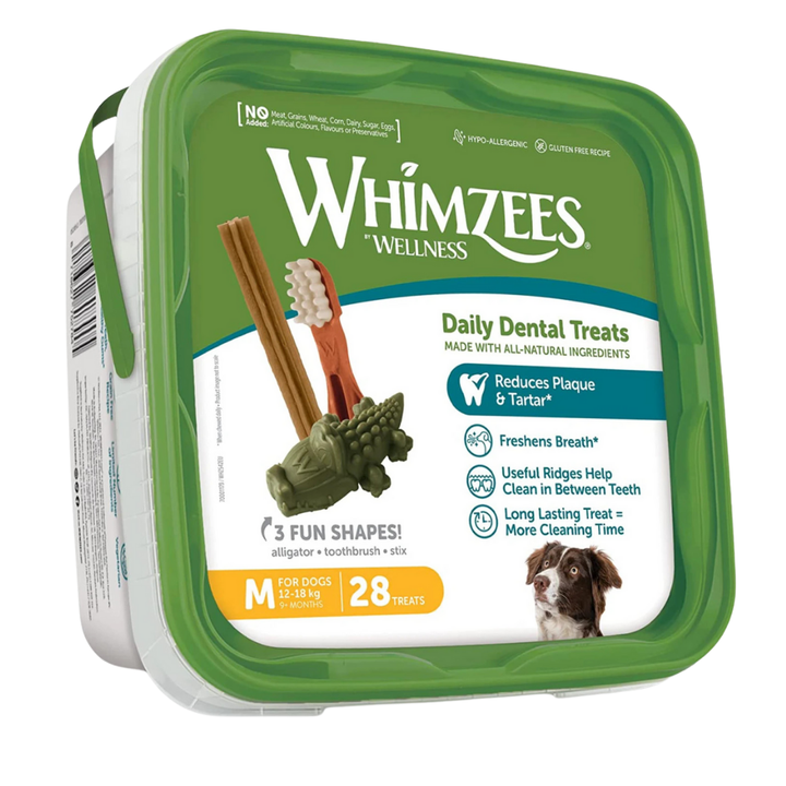 WHIMZEES Toothbrush Variety Box (M, 28 Pack)