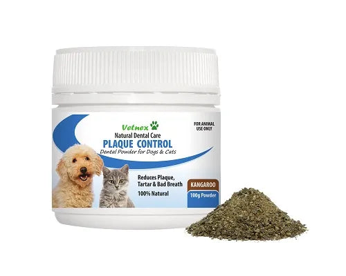 VETNEX PLAQUE CONTROL POWDER KANGAROO FOR DOG & CAT 100G