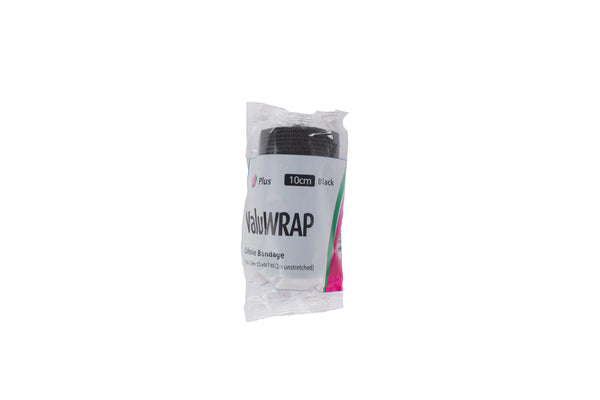 VALUWRAP COHESIVE BANDAGE 10CM BLACK