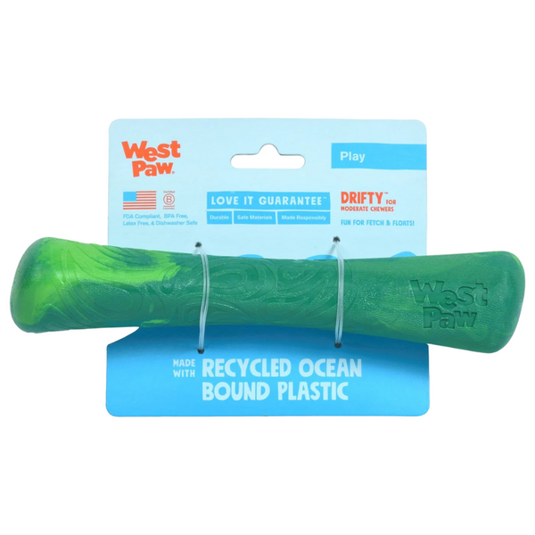 WEST PAW DRIFTY FETCH TOY - LARGE - EMERALD