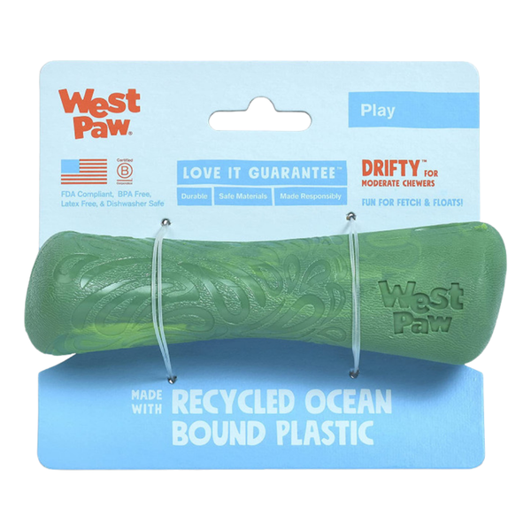 WEST PAW DRIFTY FETCH TOY - SMALL - EMERALD