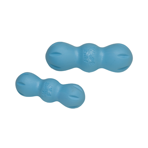 WEST PAW RUMPUS TOUGH FETCH TOY - LARGE - AQUA