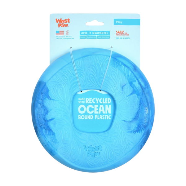 WEST PAW SAILZ FLYING CHEW TOY - SURF