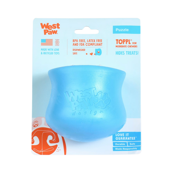 WEST PAW TOPPL PUZZLE TOY - LARGE - AQUA
