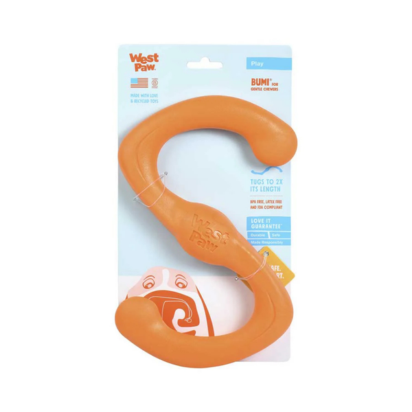 WEST PAW BUMI FETCH TOY - SMALL - TANGERINE